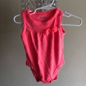 Neon coral onesie